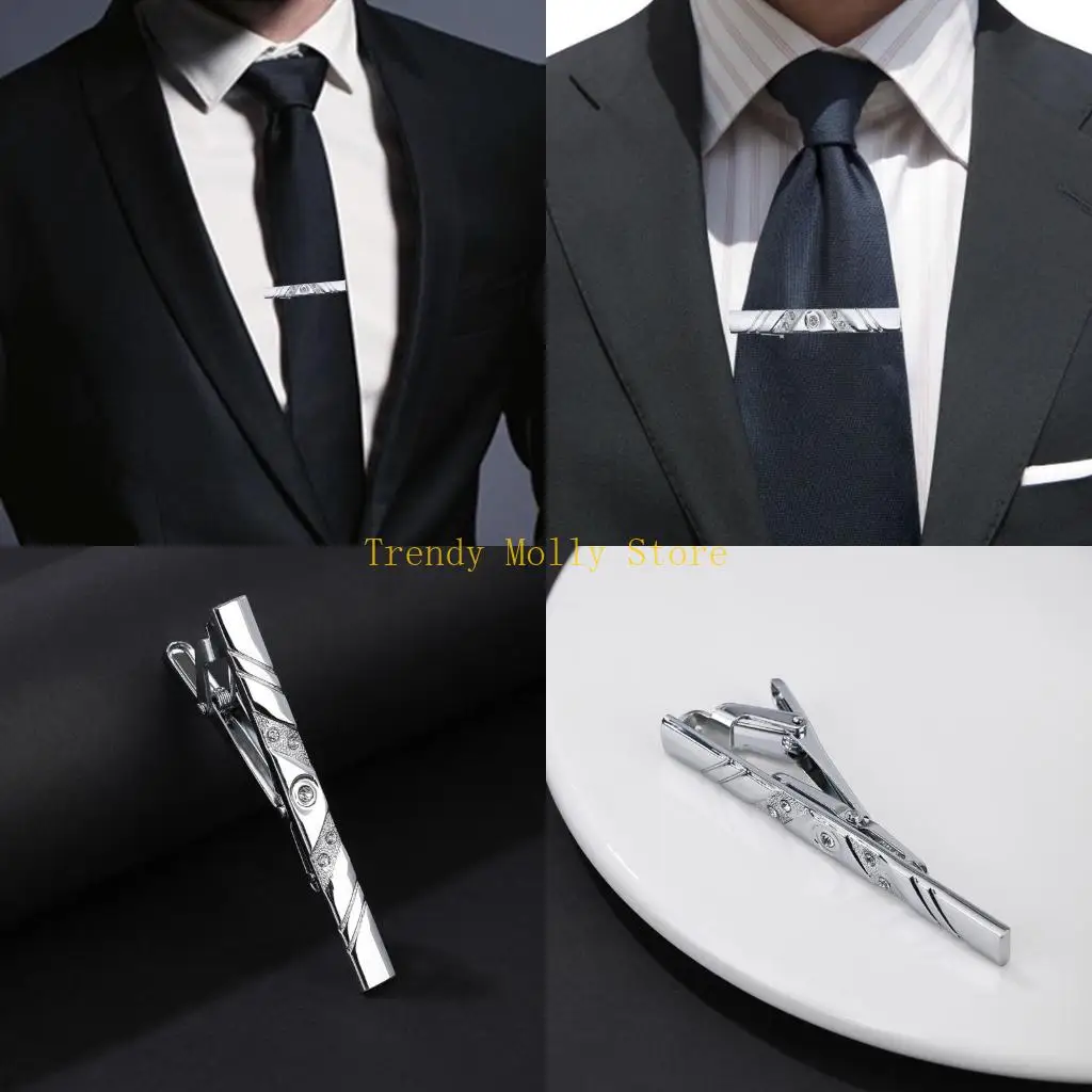 

N5KB зажим для галстука для мужчин, свадебная вечеринка, блузки, ювелирные изделия, зажим для галстука с бриллиантами и