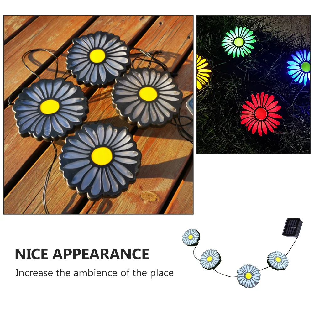 ضوء أرضي يعمل بالطاقة الشمسية تصميم أقحوان مصباح حديقة خارجي ديكور لساحة الحديقة إضاءة المناظر الطبيعية مصباح حديقة بالطاقة الشمسية