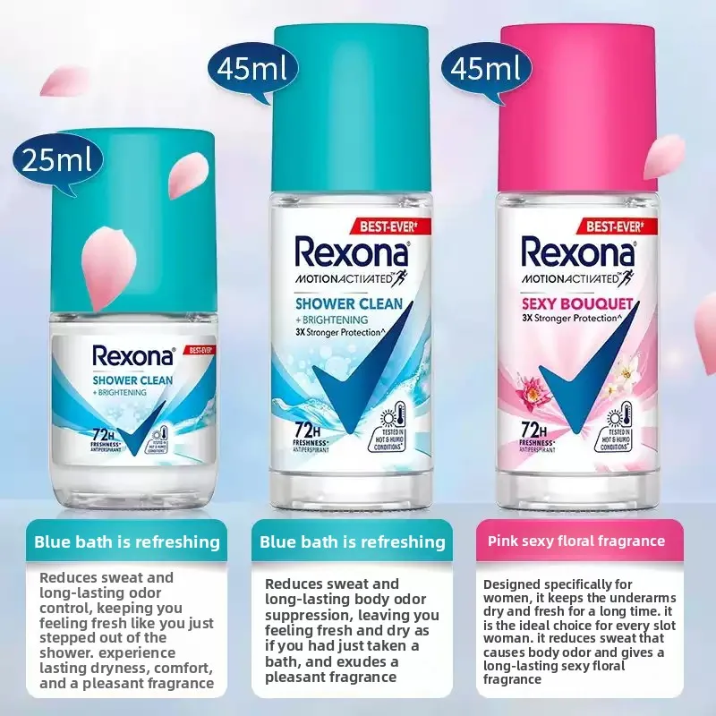 

Шариковый дезодорант Rexona 45 мл, цветочный аромат и стойкая свежесть, антиперспирант для женщин, Таиланд