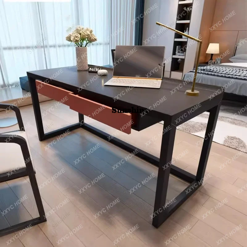 Simple bedroom desk Home minimalist workbench Solid wood writing table