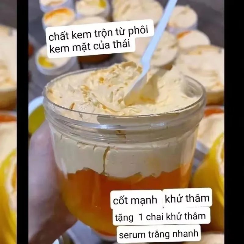 Vietnam Body Whitening Clean, Hydrating, Moisturizing And Bright White Kem Body Cot Thai Sieu Trang Thom, Tham Nhanh 250g