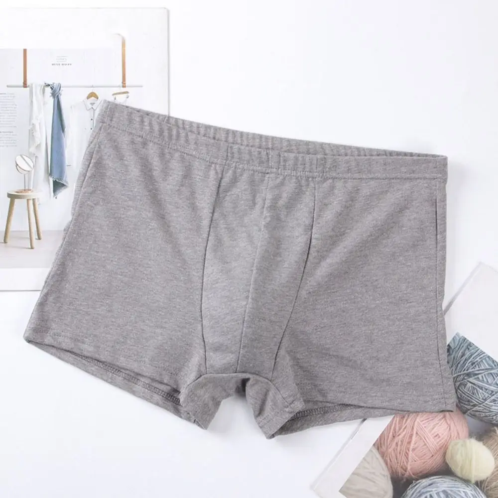 

5 шт. дышащих свободных хлопковых трусов-боксеров со средней посадкой для мужчин, простые шорты-трусы, подарки