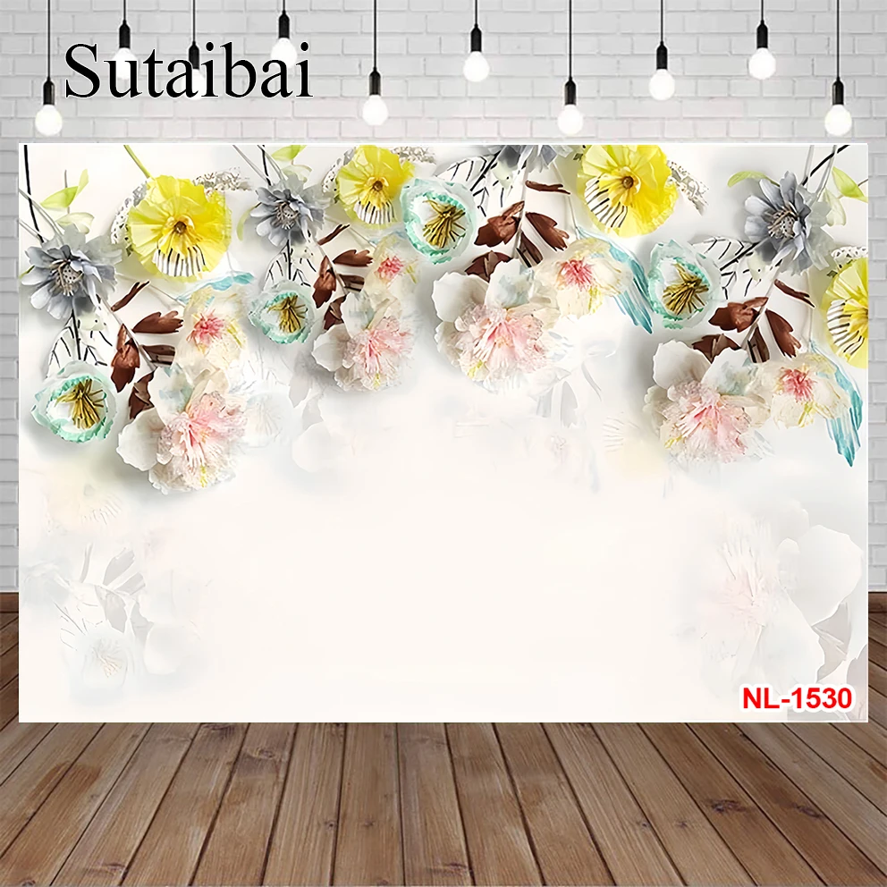 

Wedding Photo Wallpaper 3D Modern Real Flower Romantic Floral Background Wall Large Mural Wallpaper for Living Room Backdrop