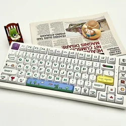 Juego completo de teclas PBT, perfil Xda, impresión personalizada, teclas en inglés, sublimación de tinte para teclado mecánico Mx 104/87/61