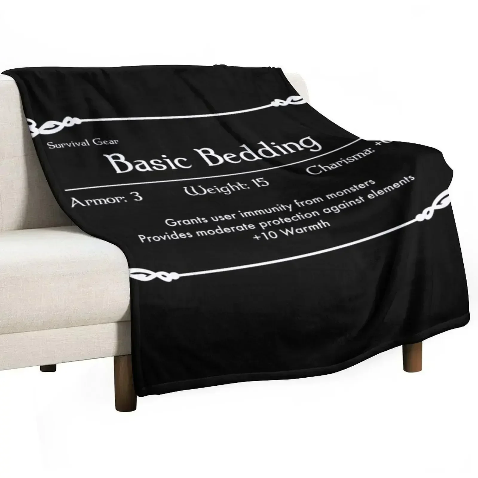 

RPG Blanket Stats Throw Blanket Durable Warm Blanket for Daily Home Use