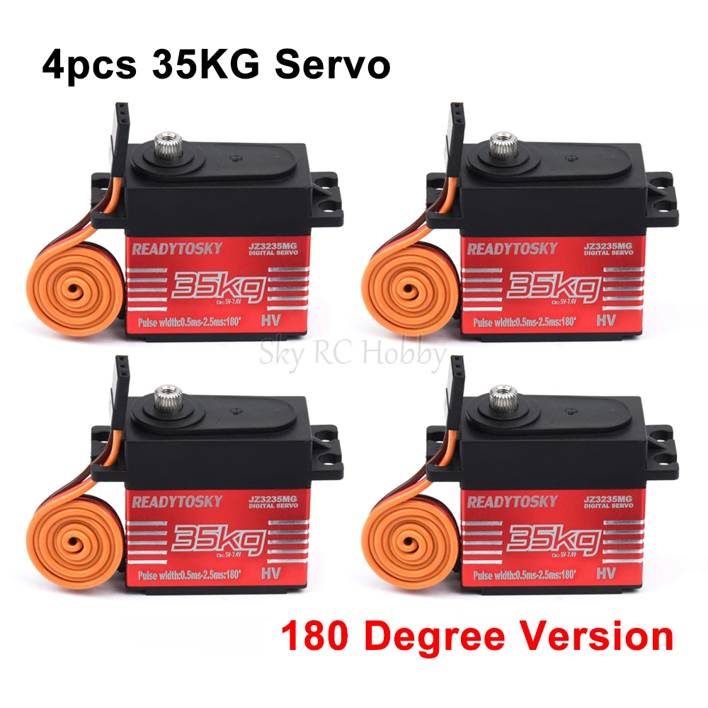 Waterdichte 20KG 25KG 30kg 35kg 40KG 60KG Servo's 180 270 360 Graden Grote koppel Digitale Servo Metalen Tandwielen 25T Arm Voor RC Auto