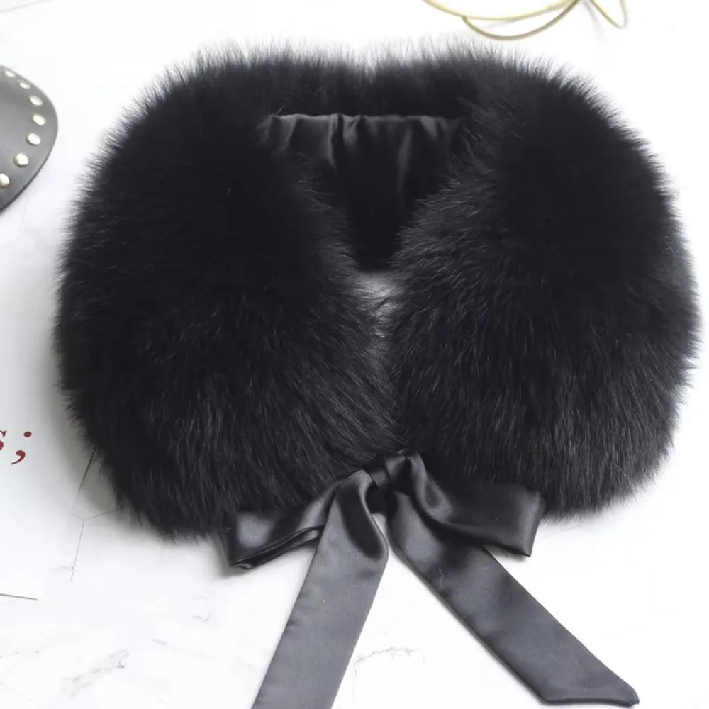

Новый теплый шарф с меховым воротником, мягкие женские шарфы из искусственного меха, ультра-бант, лента для шеи, плечи на осень-зиму