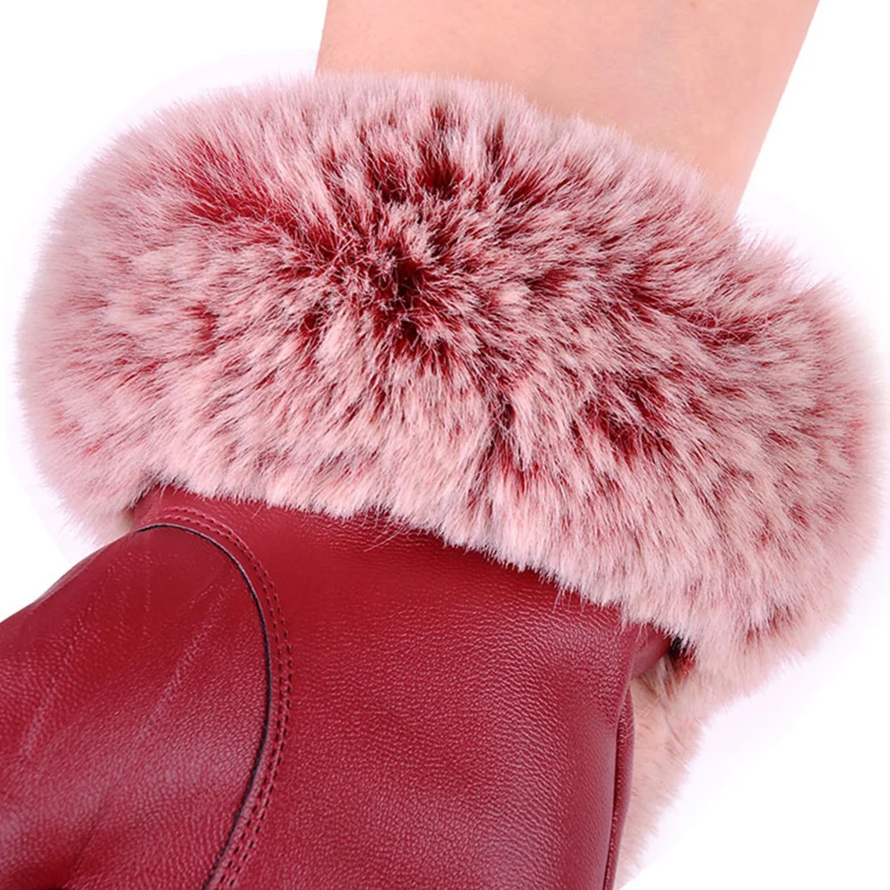 

1 пара ветрозащитных зимних перчаток из искусственной кожи для женщин, модные теплые перчатки с сенсорным экраном, уличные перчатки для езды на велосипеде и пешего туризма, перчатки с сенсорным экраном