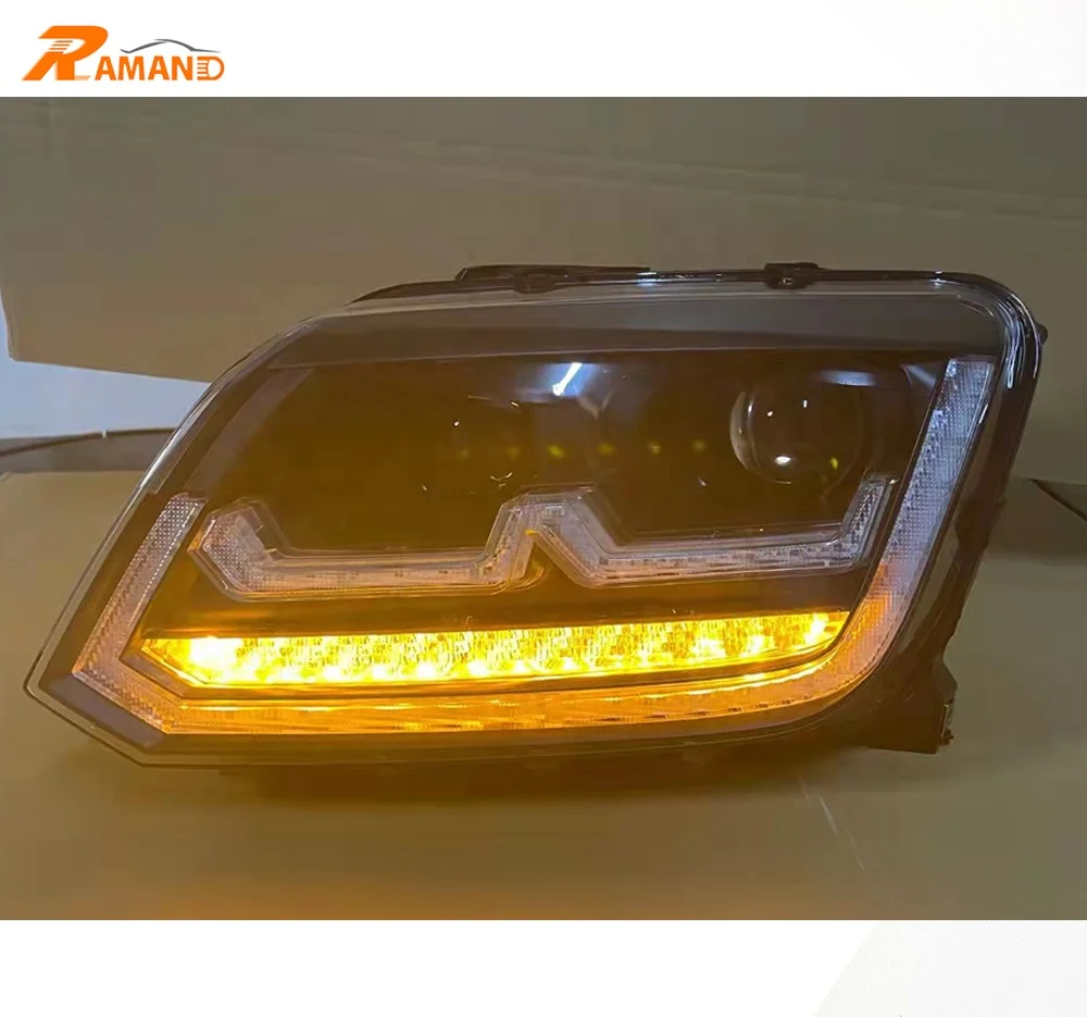 For Retrofit Lamps Frame Led Head Lamp for VW Amarok 2008-2018 Auto Accessories for VW Amarok Headlight