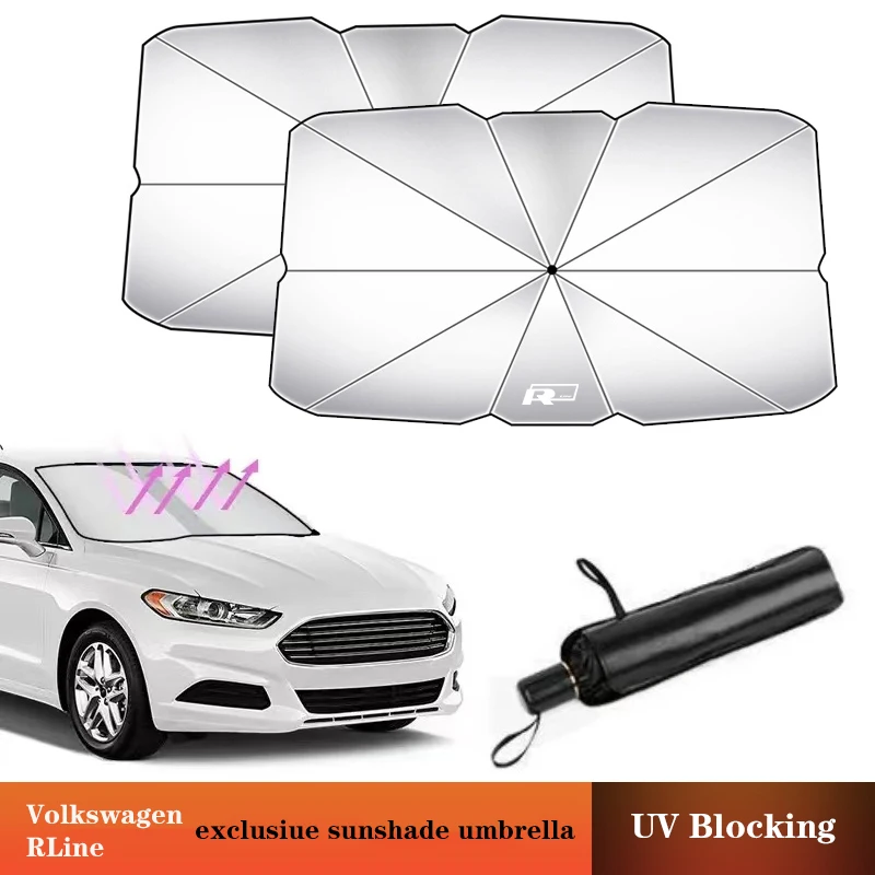 

Car Windshield Sun Shade Umbrella Foldable Car Sunshade Front Window Cover For VW GTI Polo Golf Passat Scirocco Tiguan Jetta