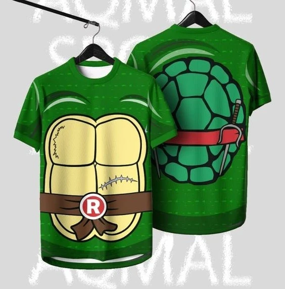 2026 Hot Selling Fashion New Ninja Turtles Outdoor Leisure Sports Street Wear 3D Printed Breathable Round Neck T-shirt - view 3