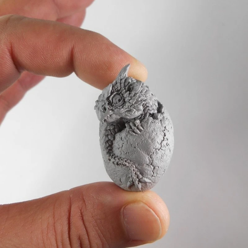

Resin Model Figure Dragon Egg Gk Micro Miniature 3d Printed White Model Toy Unassembled And Unpainted Kit