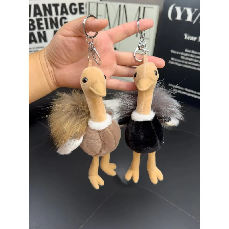 

New Lovely Ostrich Pendant Doll Flamingo Plush Hanging Decor Backpack Keychain Girly Accessory Birthday Present