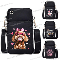Women Golden Retriever Mini Mobile Phone Bag Harajuku Funny Dog Paw Shoulder Bag Pouch Case Handbag Purse Wallet Crossbody Bag
