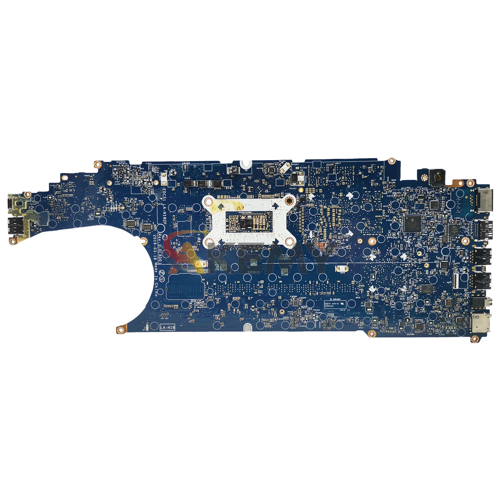 LA-H182P Laptop Motherboard For DELL Latitude 5501 Precision 3541 with i7 i9-9th Gen CPU CN-0WH66R CN-0DTNGJ DTNGJ Mainboard stk