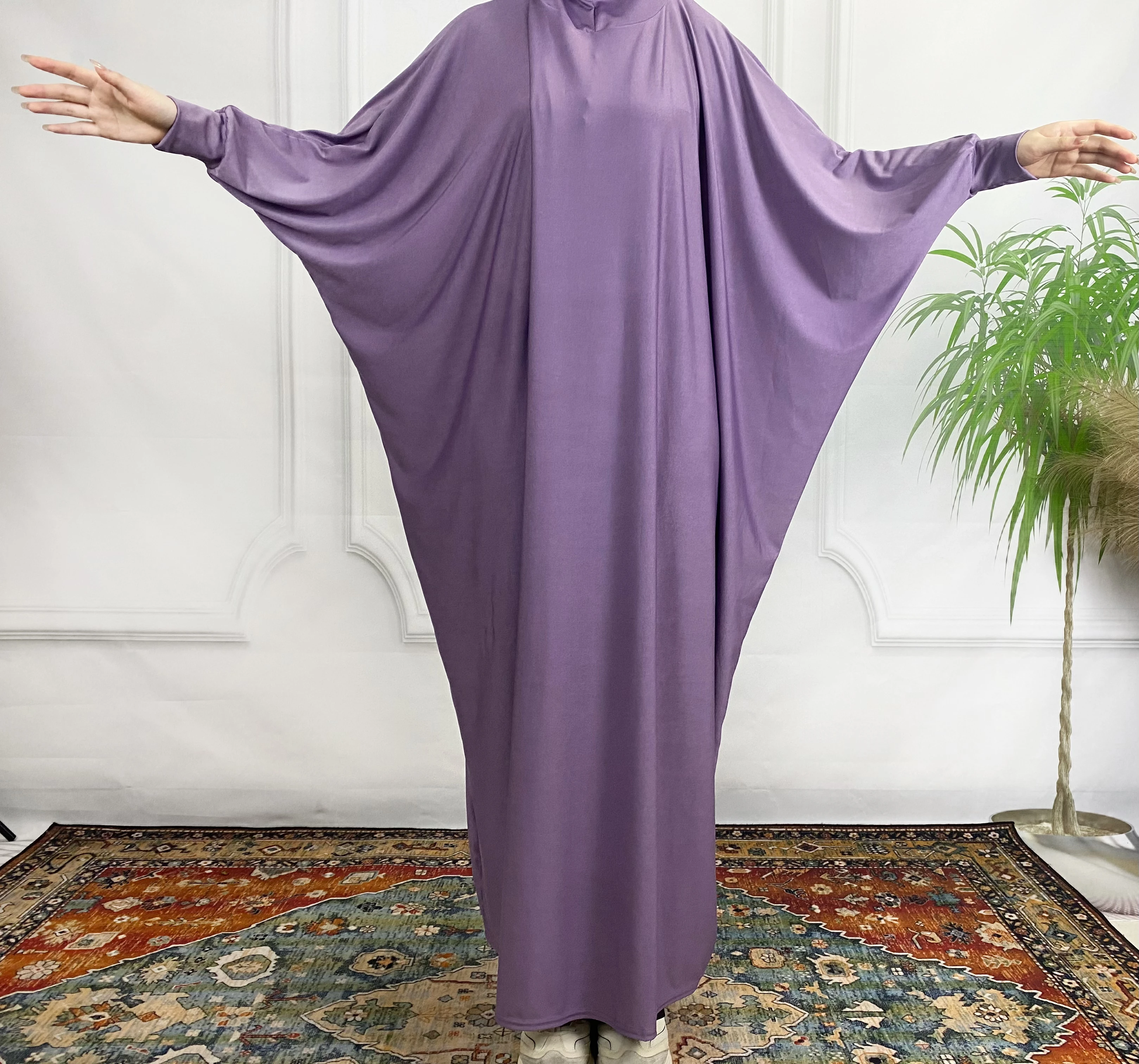 One Piece Ramadan Muslim Prayer Hijab Garment Women Fashion Hooded Abaya Full Cover Long Sleeve Dress Islam Dubai Modest Robe