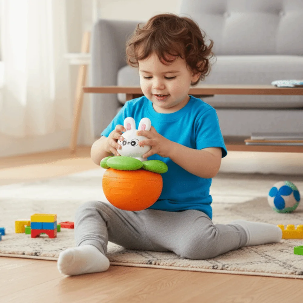 دمية أرنب كاروت تامبلر لطيفة مصنوعة يدويًا، لعبة أرجوحة للأطفال، دمية أرنب تامبلر صغيرة، هدية عيد ميلاد