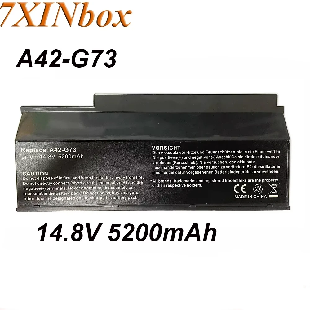 7XINbox A42-G73 A43-G73 14.8V 5200mAh Laptop Battery For ASUS G53JW G53SW G53SX G73S G73JH VX7SX Notebook Series Replace Battery