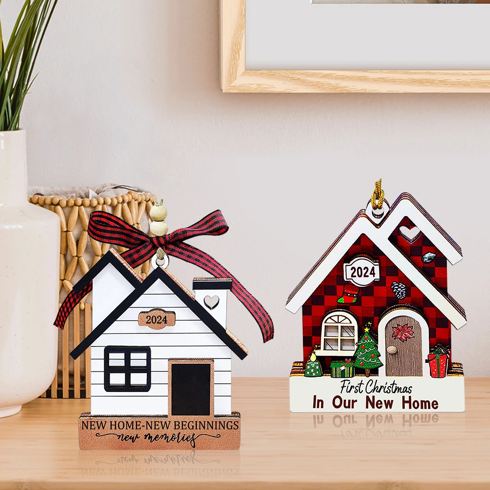 Home Ornament 2024 First Christmas Gift Decoration Home New Beginnings Housewarming Presents for New Year's Home Decor