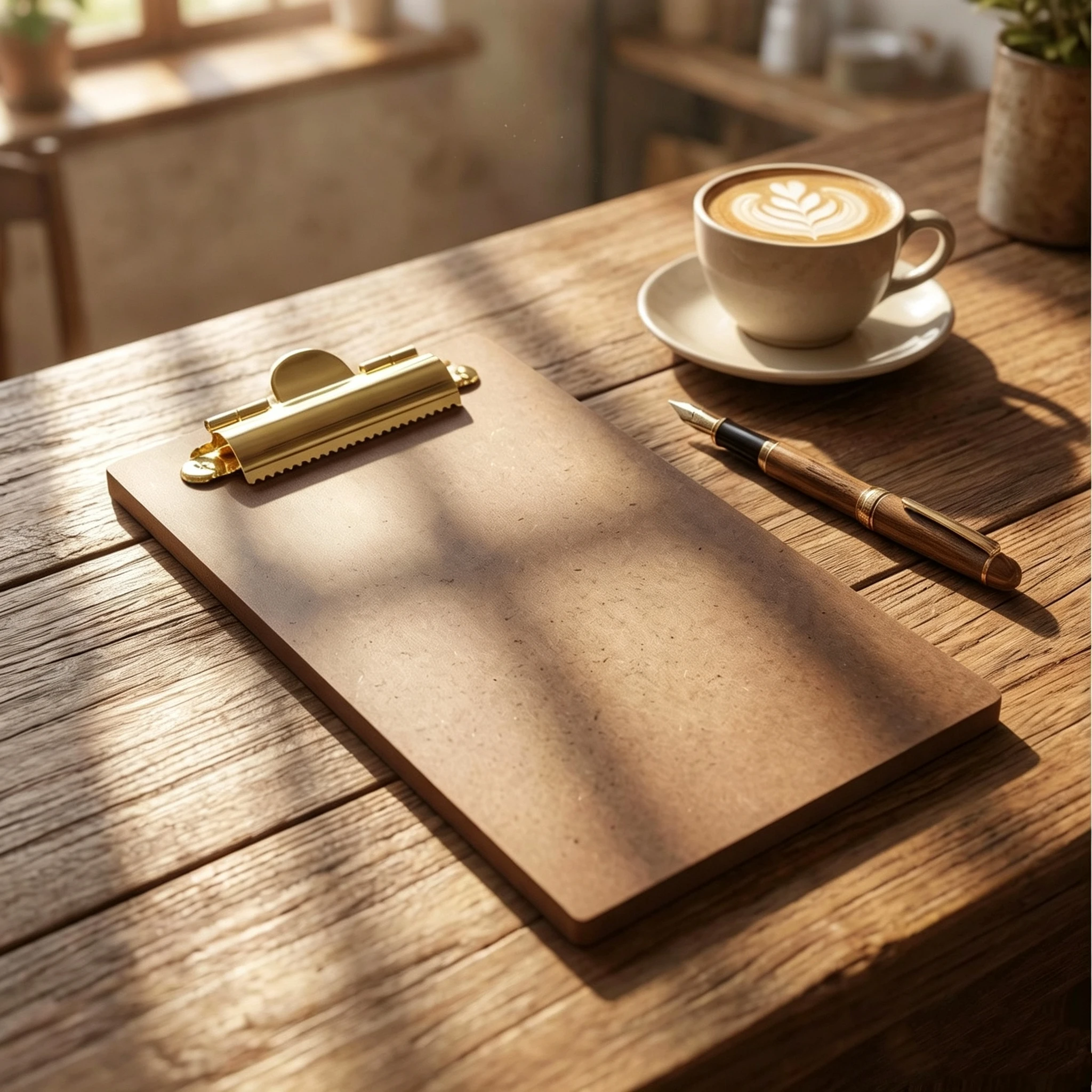 Vintage Wooden Menu Clip Board Thick Hardboard Restaurant Menu Holder with Clip Cafe Bar File Writing Board Note Paper Folder