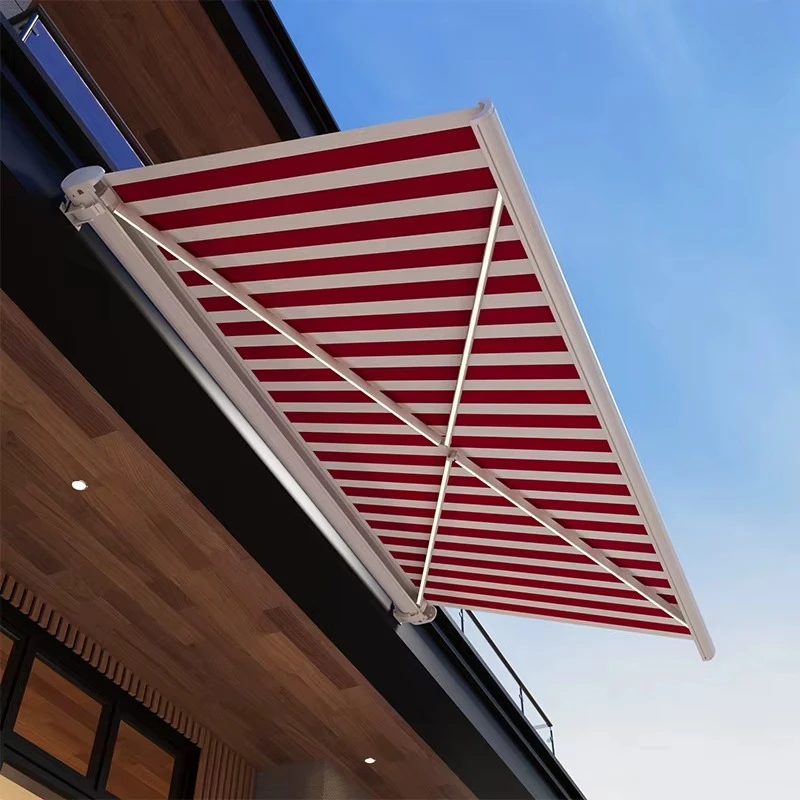 Full Cassette Awning Aluminum Alloy Frame, Electric Remote Control, Easy to Operate
