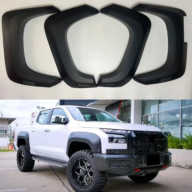 

Wheel Eyebrow Protector for Mitsubishi Trion L200 2024 2025, Fender Flares Mudguards, Matte Black Wheel Arch, Single, Double Cab