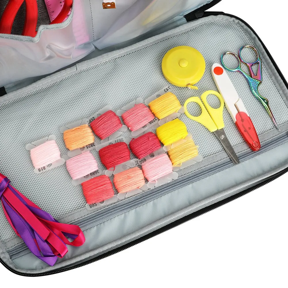 -A14E ماكينة خياطة كبيرة حقيبة حقيبة التخزين حمل متعددة الوظائف المحمولة المنظم حقيبة لملحقات الخياطة