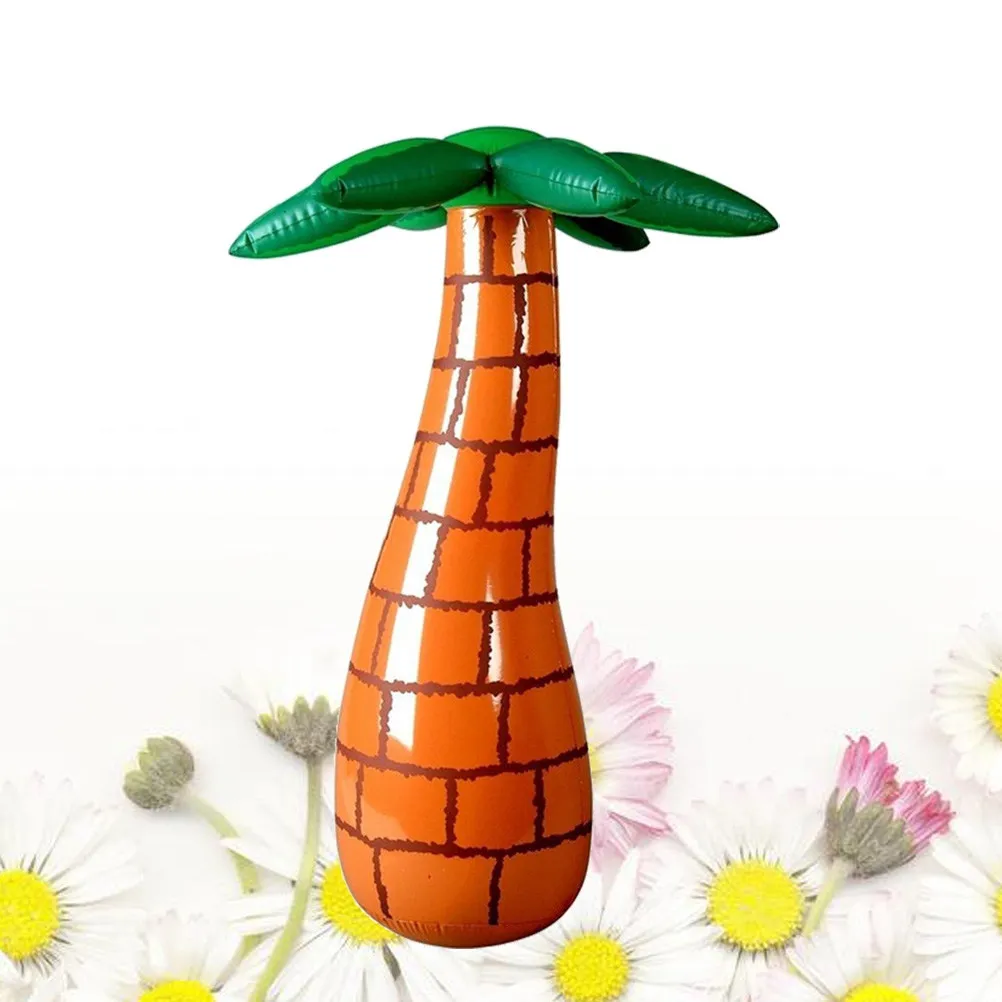 Coconut Tree Inflatable Tumbler for Children Lightweight PVC Lifelike Design Emotional Regulation Fun Gift Promotes Auditory