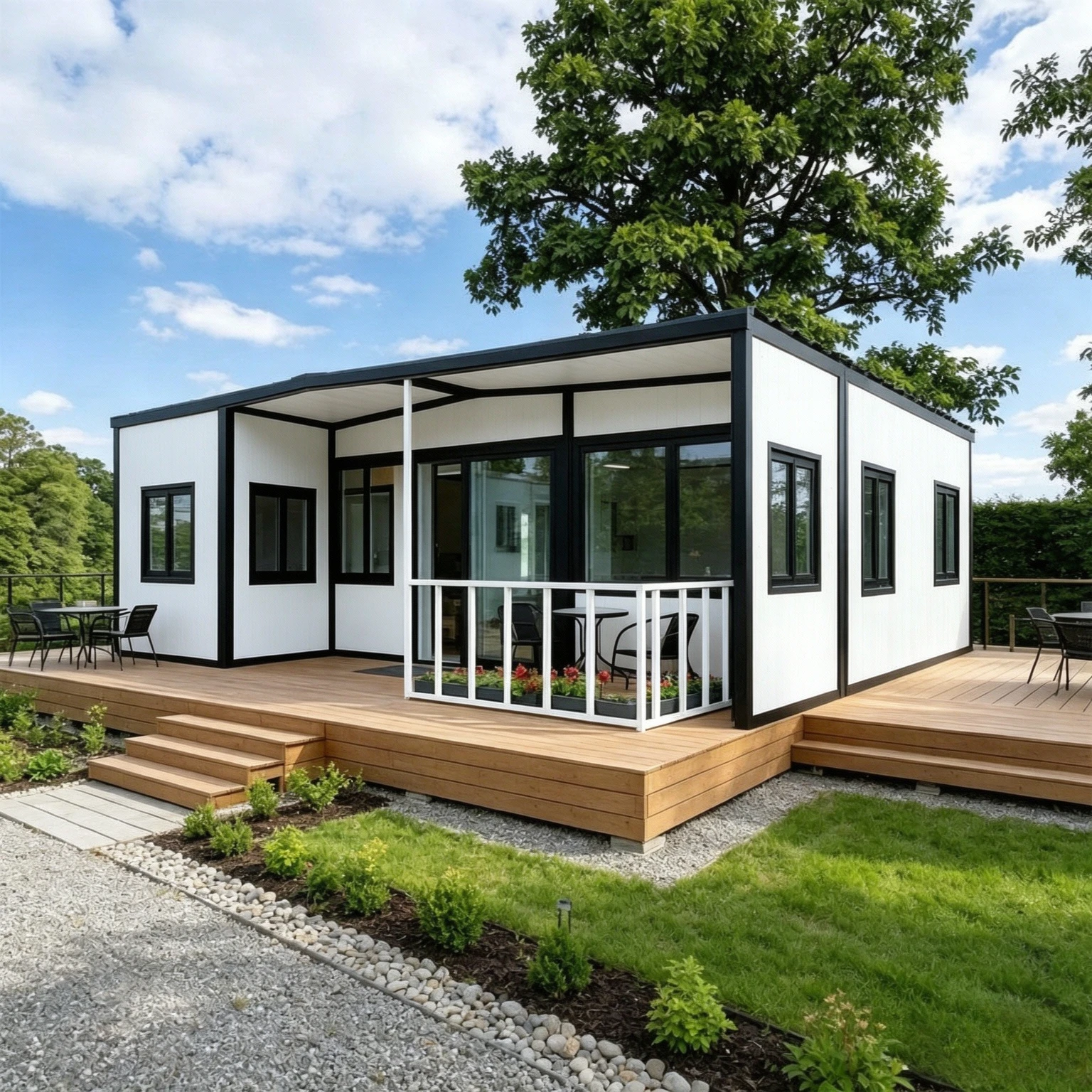 20ft 40ft Prefab Modular Home Expandable Folding Box House 2 3 Bedroom Prefab Tiny Homes Container Living House Garden Rooms