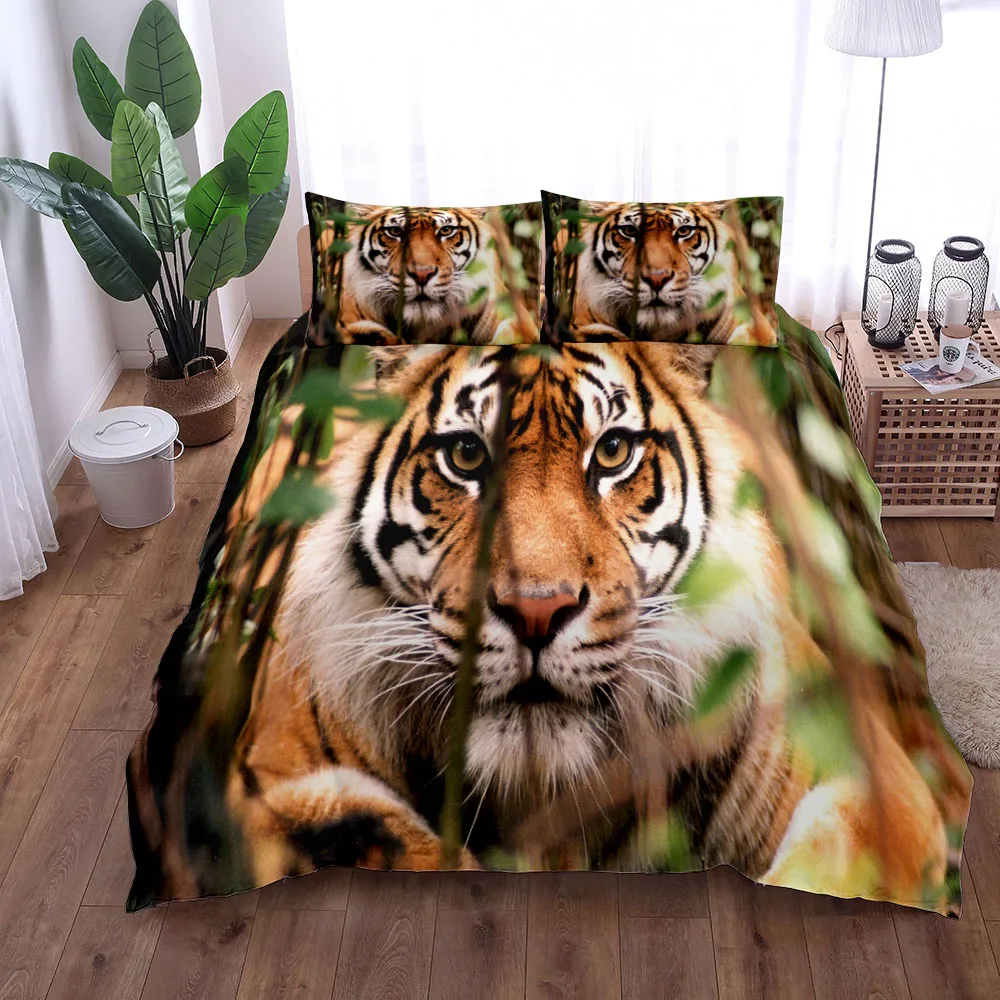 

Wild 3D Beast Duvet Cover Set King Queen Double Full Twin Single Size Bed Linen Set