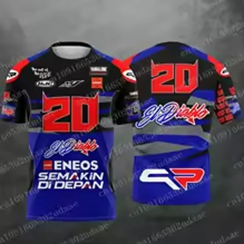 فابيو رقم. 20 تي شيرت كلاسيكي بأكمام قصيرة لسباق الدراجات النارية للرجال والنساء، والرياضة، والترفيه، والأزياء، والرجعية، والكبار #3