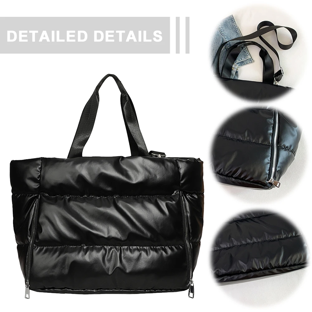 Sac fourre-tout bouffant pour femmes, sac à bandoulière de grande capacité, fourre-tout bouffant en Nylon, sac à main pour le travail, les voyages, la salle de sport