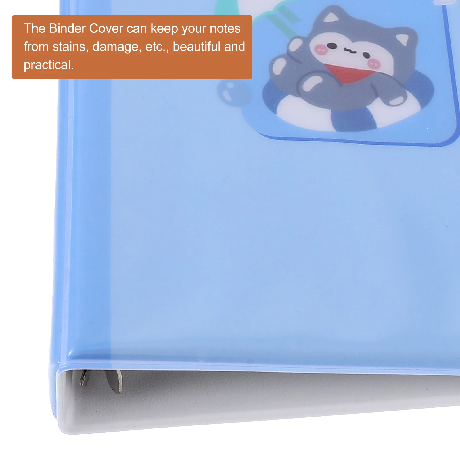 

Loose Leaf Storage Binder A5 Cartoon 6 Ring Cover Reusable Notebook 6-Ring Binder Cover Shell Planner Album Organizer