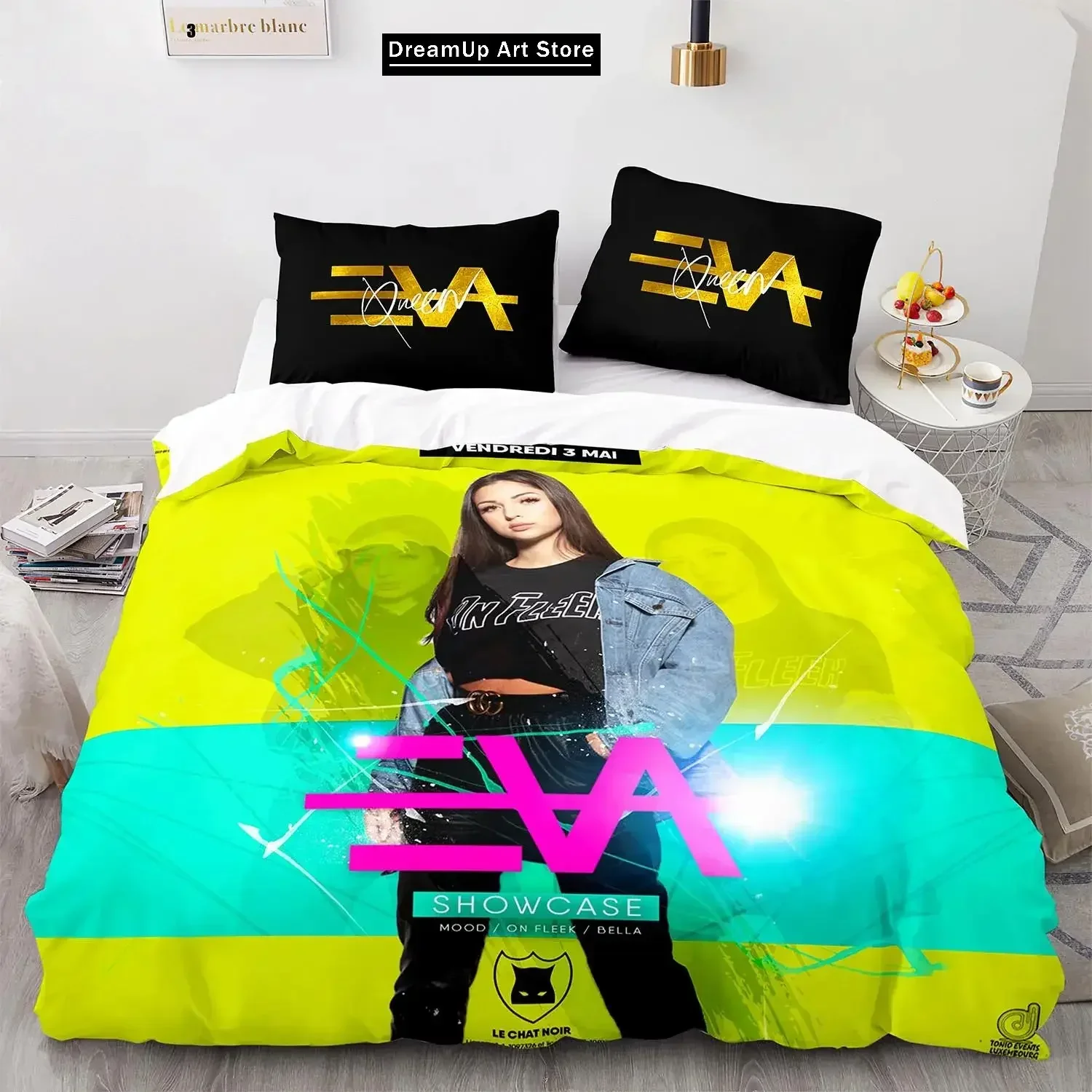 

3D Print Fashion E-eva Queen Bedding Set Boys Girls Twin Queen Full Size Duvet Cover Pillowcase Bed Adult Bedroom