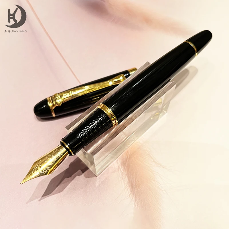 JD 450 Luxus Premium 0,5mm Business Herren Geschenk Schwarzer Metall-Füllfederhalter, Büro-Schreibwaren, Geschenkidee – Detail 3