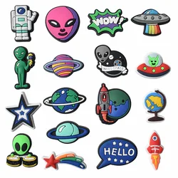 new carton shoe Charms Accessories PVC carton alien space Shoe Decoration For clog accessories Girls Kids Party X-mas Gifts