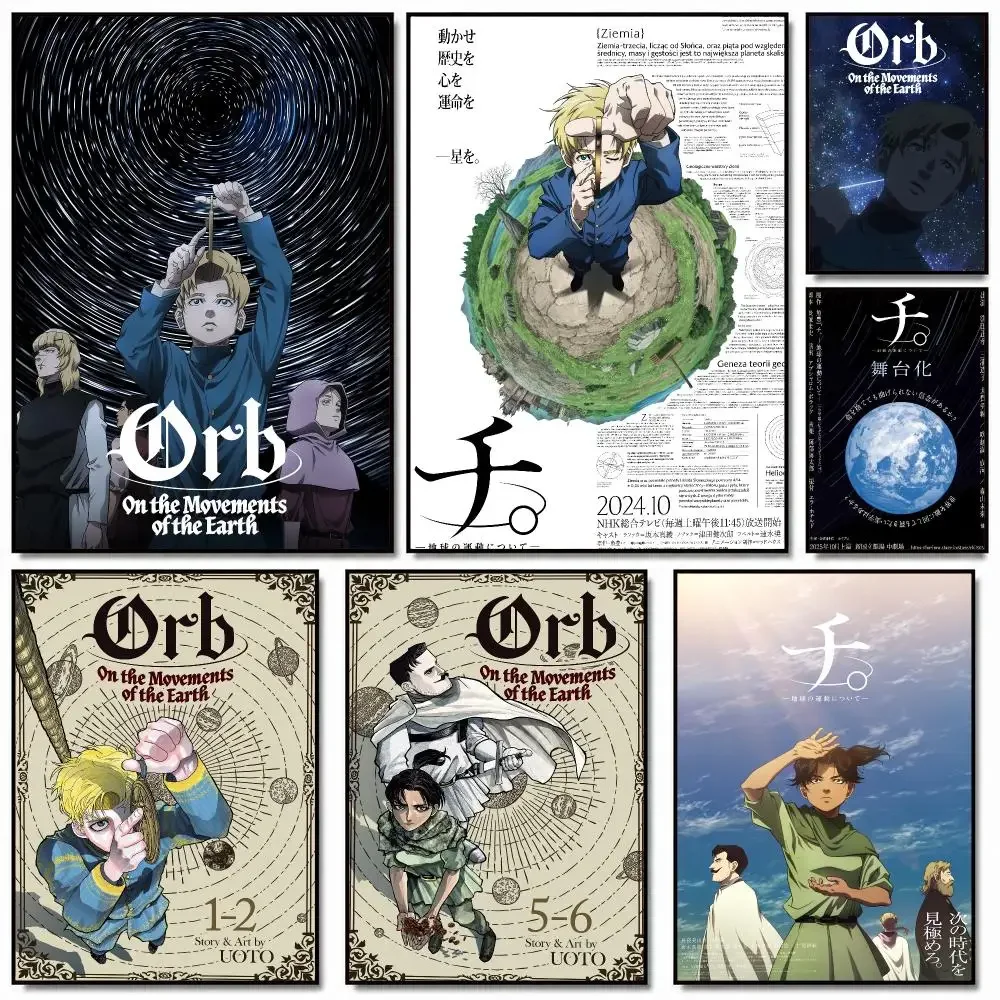 anime O-Orb On the Movements of the Earth-H Poster Removable Wall Sticker for Home Cafe Bar Office Interior Decor