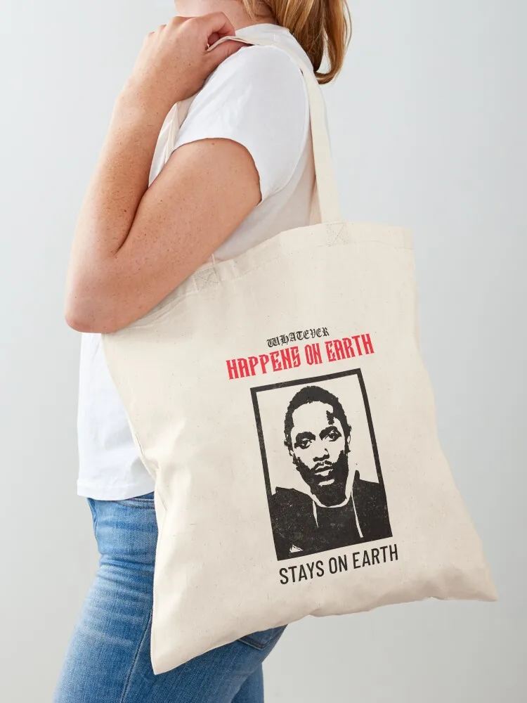 

Kendrick Lamar Tote Bag Shopper bag foldable reusable bag custom canvas shoping