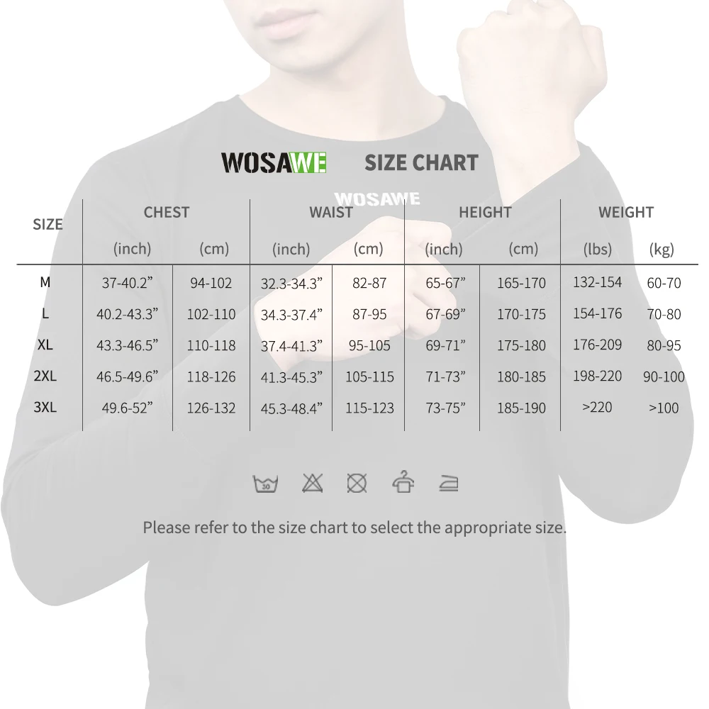 WOSAWE Men Motorcycle Compression Base Layer Set Quick Dry Breathable 4 Way Stretch Riding Underwear Top Pants Spring Fall