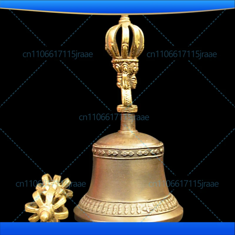 Vajra Bell Pestle Dharma Artifact Tibetan Tantra Nepalese Handmade Bronze Five-strand Rattle Bell