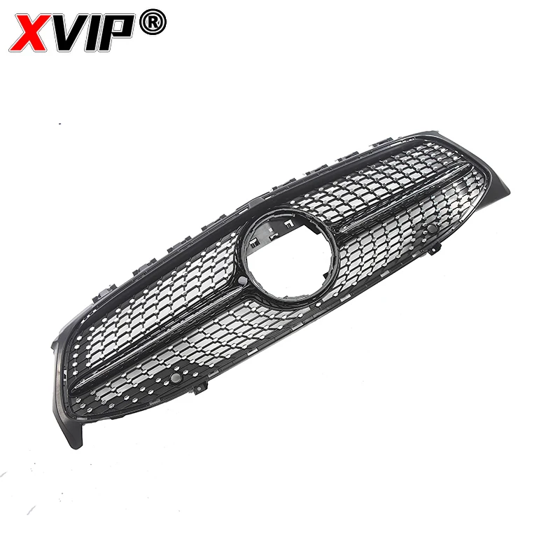 XVIP W118 GT Grille, Black Silver Front Bumper Panamericana Grill for Mercedes CLA Class 20-23 C118 Coupe, X118 Shooting Brake