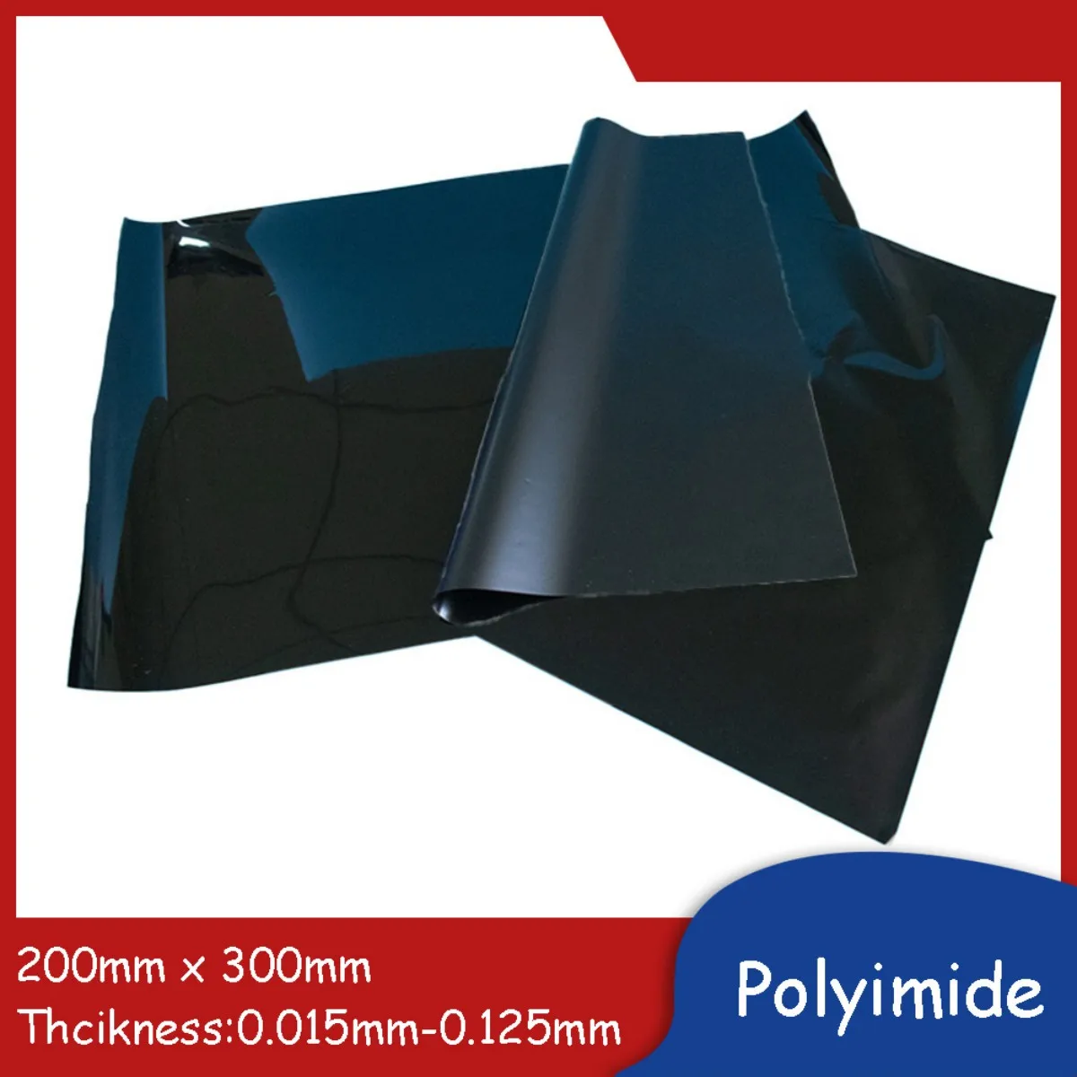 

Black Polyimide Film Kapton Foil Sheet 200mm x 300mm Ultra-Thin Plate Electrically Insulating High-Temperature-Resistant Films