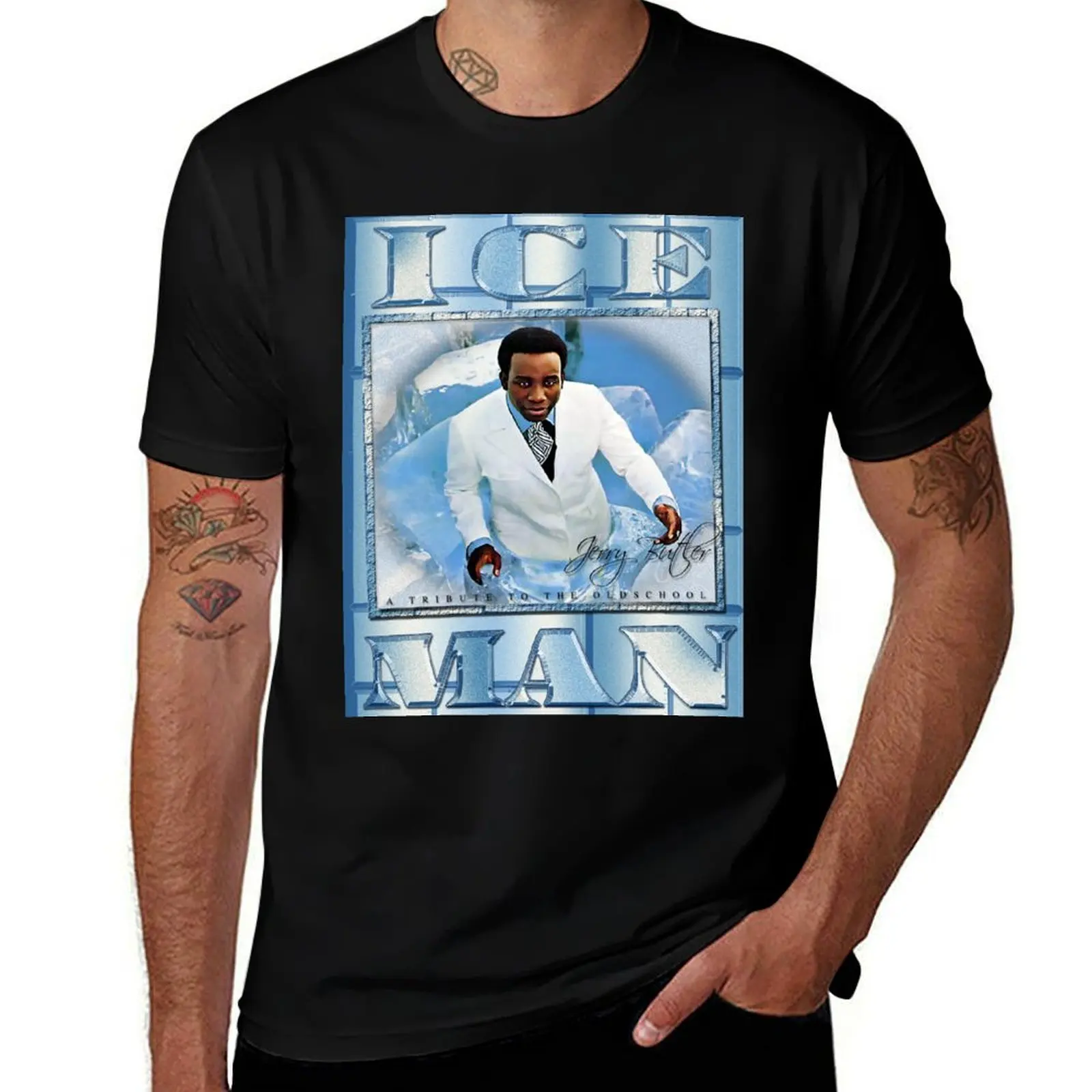 Jerry Butler The Ice Man D-1 Poster T-Shirt No Iron Casual Short Sleeve Top