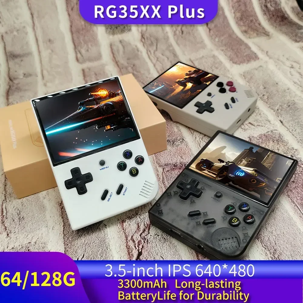 

Anbernic RG35XX Plus Retro Handheld Game PlayerBuilt-in 64G TF 5000+ Classic Games Support-HDMI TV Portable for Travel Kids Gift