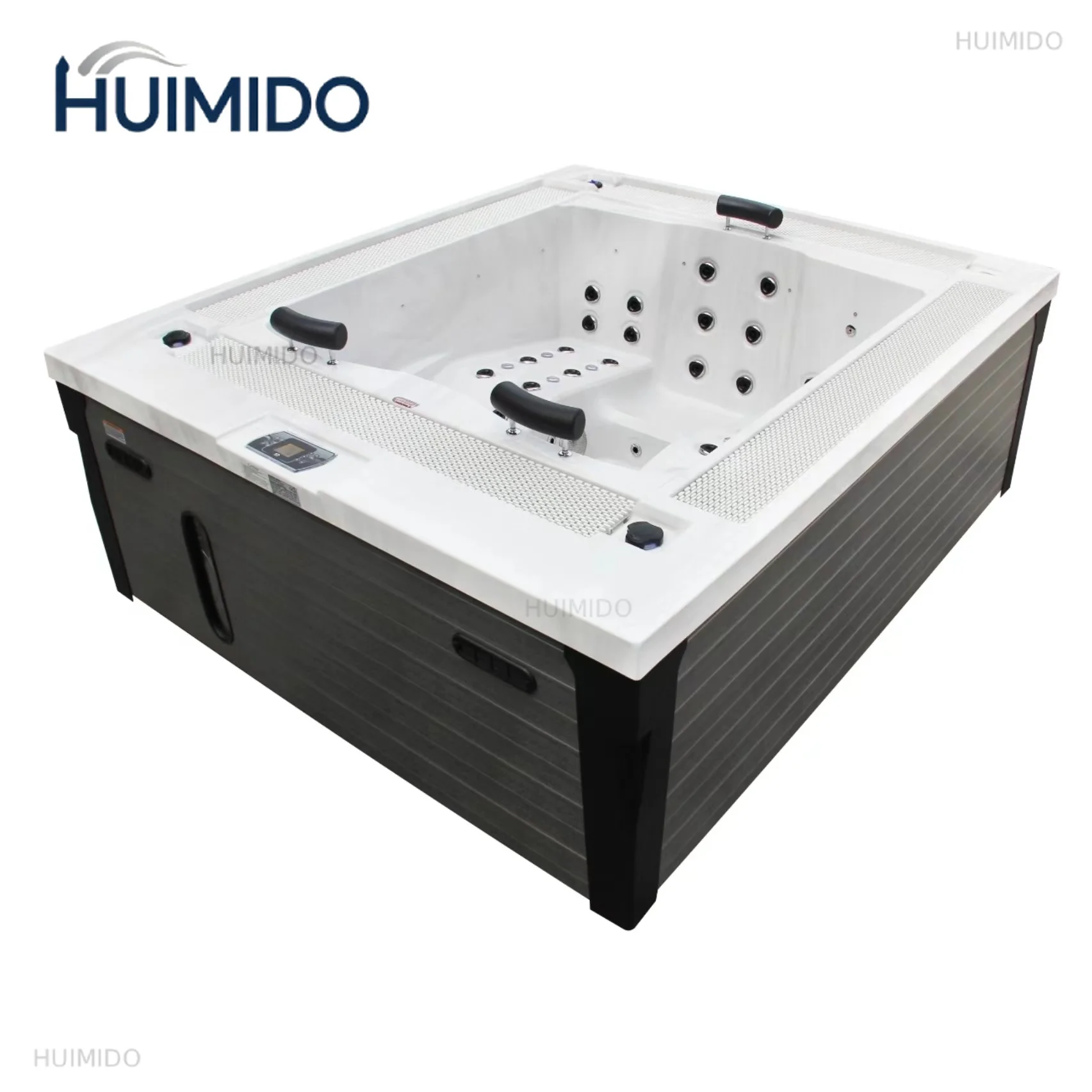 Newly designed overflow outdoor massage spa bathtub, luminous acrylic massage bathtub, high-quality jacuzzi bathtub for 3 people