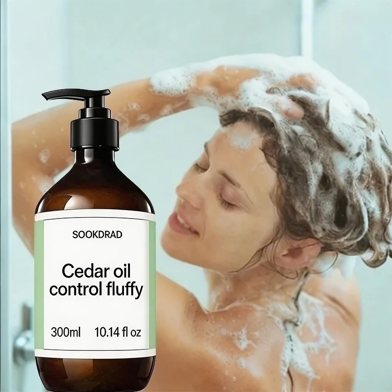 Cedar Oil Fluffy Shampoo, Refreshing Scalp, For Oily Hair, Travel Friendly, 300ml