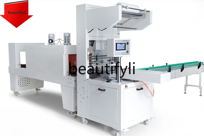 A38 Fully Automatic Sleeve Type PE Heat Shrink Film Packaging Machine Large Custom Beverage Mineral Water Beer Carton