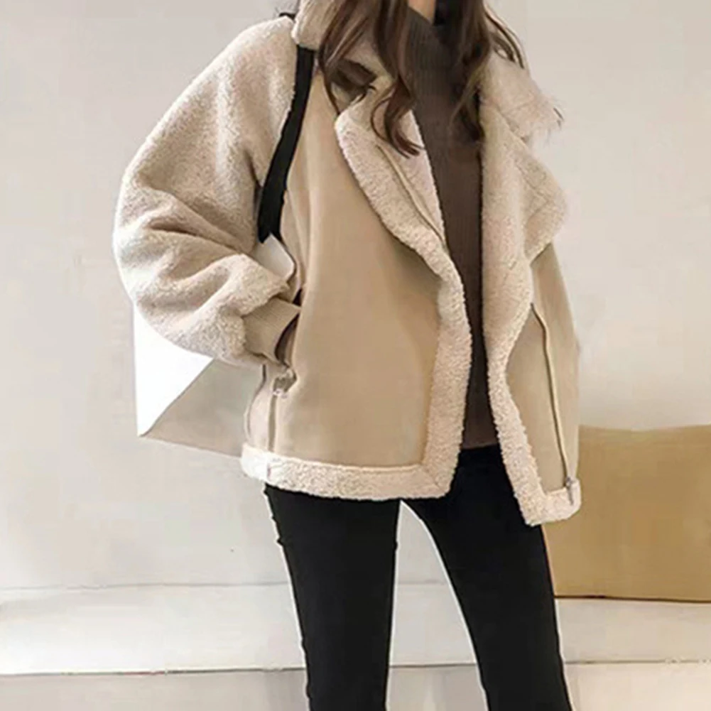 2024 Women Thicken Warm Winter Jacket with Pocket New Autumn Streetwear Loose Lady Outerwear Zipper Coat Female Roupas Feminina