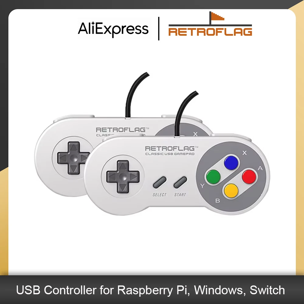 

Retroflag Classic USB Gaming Controller-J Gamepad for Raspberry Pi, Windows, Switch ,PC,UPad