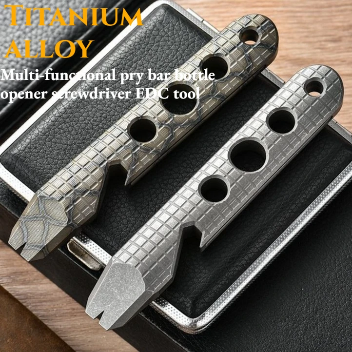 

Titanium Alloy Crowbar Bottle Opener Pliers Personalized Multi-functional High Quality Outdoor Self-defense Emergency Tool